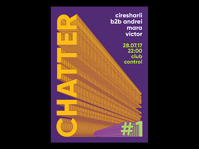Chatter 1 branding event identity lettering lines party poster posterdesign typography visualidentity