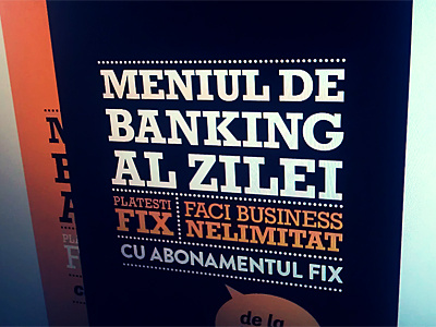 Bank promo flyer graphic design typography