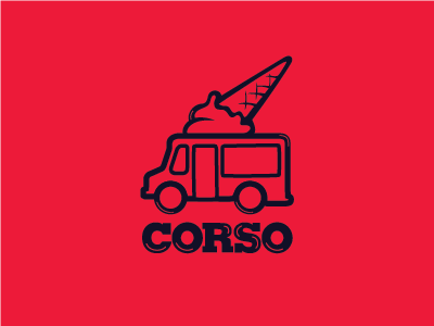 Corso Icecream: logo proposal branding economy graphic design ice cream logo logotype truck
