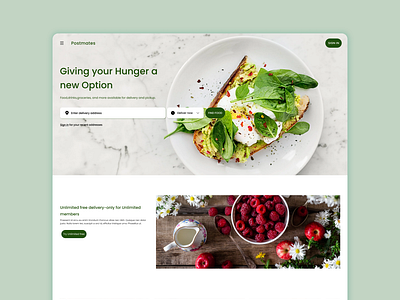 Food Delivery Landing Page