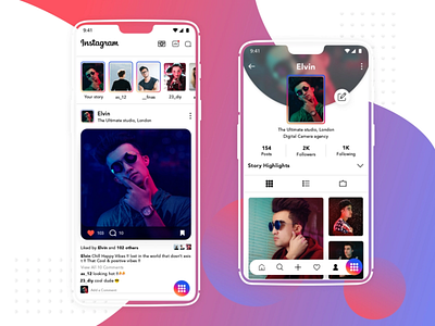 Instagram App Redesign graphic design instagram redesign social media redesign ui ui ux design user interface ux