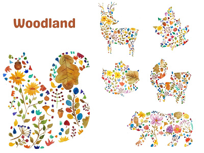 Woodland Watercolor design graphic design illustration logo watercolor