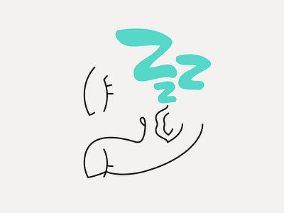 Snoring And Sleep Apnoea flat icon illustration lines medical vector