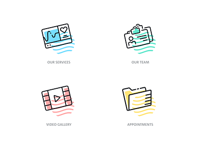 Icon sets for the featured navigation