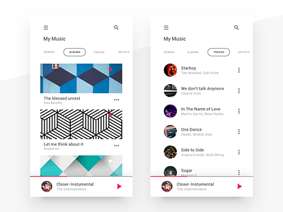 Music app app clean image ios minimal music songs ui ux