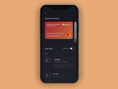 CRED 2.0 | Payment History android app banks bills cards cards design credit card fintech ios minimal mobile money pay payment app payments products success transactions ui ux
