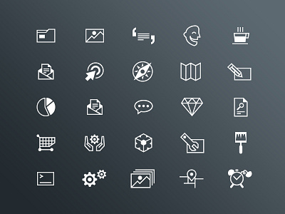 Custom iconset Third Floor Design compact creative design icons iconset identity line art pixel perfect simplify size doesnt matter