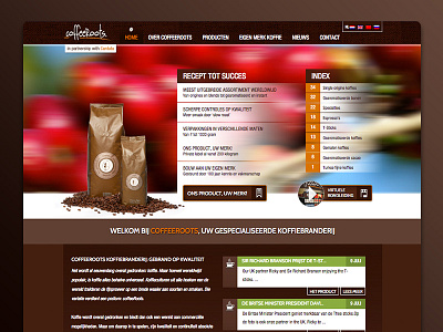 Website CoffeeRoots ambient animation character coffee interactive product photography responsive roaster stylish tasteful webdesign website