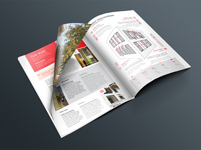 Warema Frames brochure layout brochure custom design details interactive live animation magazine print unique user experience
