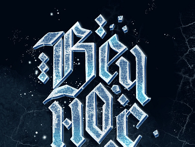 Ice Eternity branding brushes design ice lettering procreate texture typography winter
