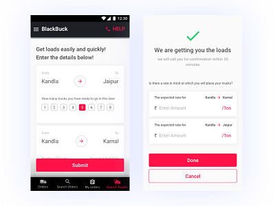 Truck visibility flow logistics sketch ux ux design