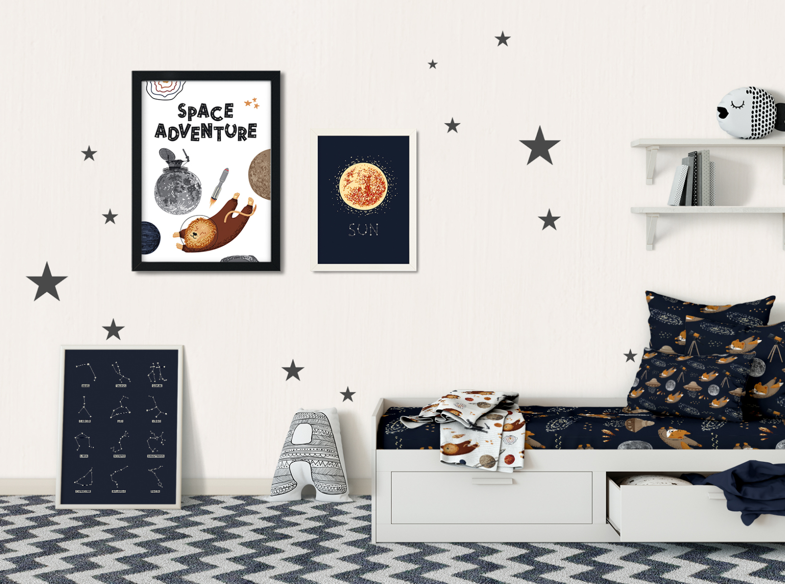 Posters and patterns for the nursery by Dasha_Biryulina on Dribbble