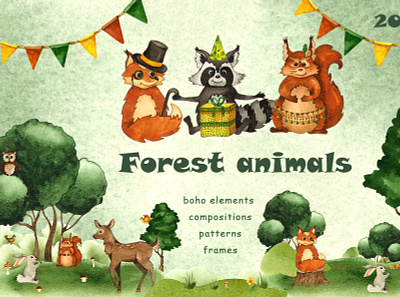Forest animals pattern