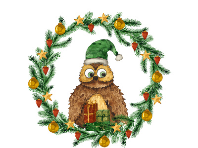 Christmas owl