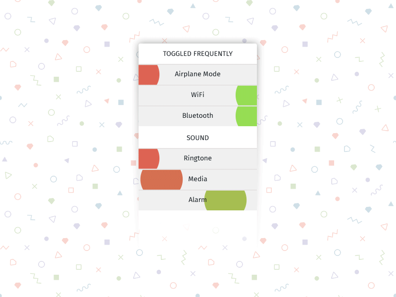 Settings Slide Animation after effects dailyui settings slider