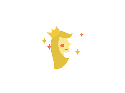 Princess crown flat illustration princess