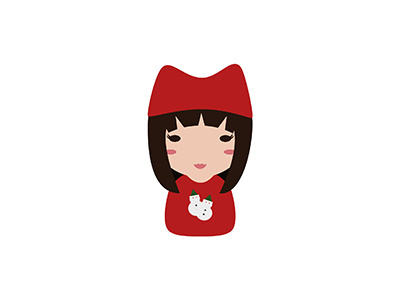 Red Hood flat illustration girl hood little red