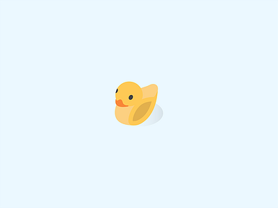 Rubber Duck animal duck flat illustration isometric mini rubber small yellow