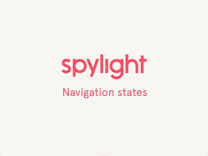 Spylight Navigation States animation fashion interaction motion nav navbar navigation states transition
