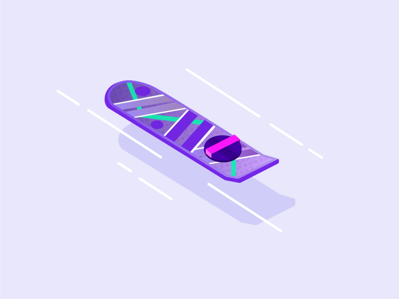 Travel Tech Con Hoverboard back to the future conference hoverboard illustration swag travel