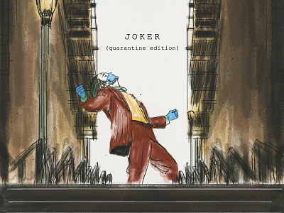 Joker (Quarantine Edition) covid19 digital art digital painting drawing films illustration movies moviesquarantineedition painting quarantine stayhome staysafe