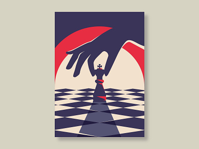 'Chess' collection. Poster design. king