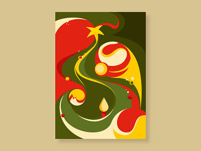 'Christmas' collection. Poster design. abstract