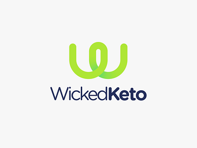 WickedKeto brand design branding company green icon emblem mark keto logo design logo designer modern minimal flat new yorker san francisco startup w