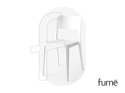 Furne brand idnetity branding chair company furniture japan kharkiv logo logo designer mark icon emblem modern minimal flat shape new york shop studio ukraine usa wordmark