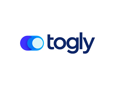 Togly blue brand identity branding gradient kharkiv kharkov logo logo designer mark icon emblem modern minimal flat shape new york saas startup tech toggle ukraine