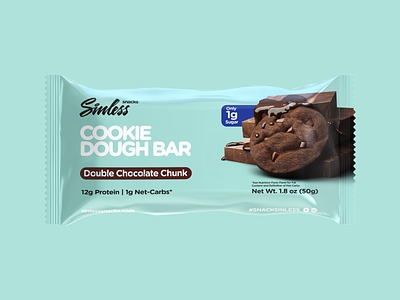 Sinless Snacks Package bar brand identity branding cookie dough design healthy kharkiv logo logo designer new york snack sport sweet desert ukraine visual identity wrap
