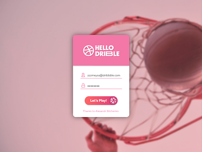 Hello Dribbble! ball debut dribbble first shot illustrator interface invite new play ui