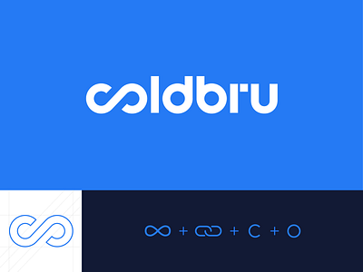 Coldbru blue brew cold kharkiv logo logo designer mark minimal logo new york startup typebased typography ukraine