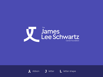 JLS Foundation cancer foundation fund j letter l letter logo designer los angeles new york nonprofit purple ribbon san francisco symbol logo mark tokyo type ukraine violet