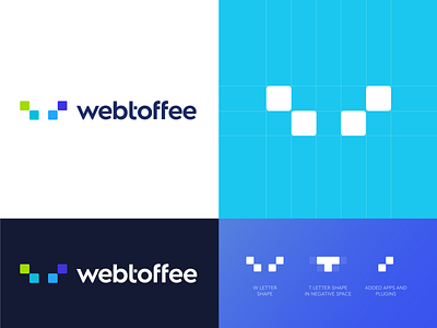 Webtoffee company firm extension plugin logo design branding logo designer mark icon emblem modern minimal flat shape new york boston san francisco plugin purple lilac violet blue saas service startup wordpress tech digital ukraine kharkiv web candy web toffee