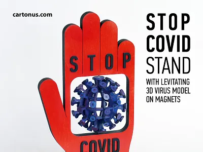 STOP COVID stand - kinetic installation 3d covid spinner 3d puzzle covid diy kinetic installation kinetic sculpture laser cut laser cutting lasercut stop covid stand vector covid wind turbine covid woodwork covid woodworking