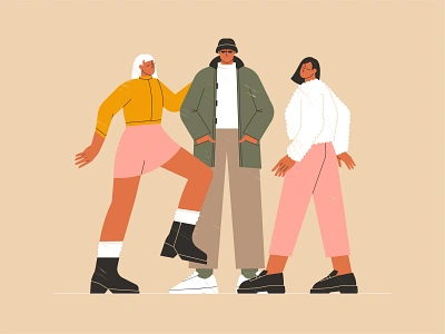 Fashion gang adobe illustrator character character design fashion illustration people procreate vector vector art