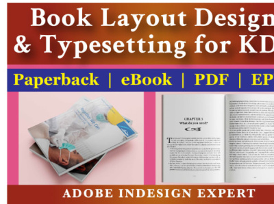 book layout design and typesetting for KDP