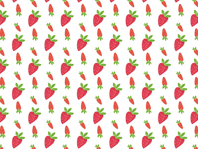Garden Fruits design digital drawing fabric pattern flat fruits garden illustration package pattern seamless strawberry textile design wild strawberry
