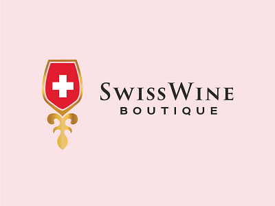 Swiss Wine Boutique luxury monogram red wine wine glass