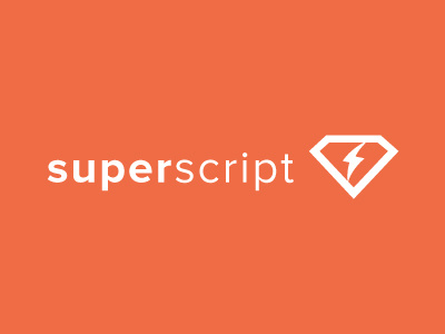 Superscript business consulting content creative finance flash lightning script simple super hero
