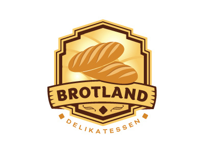 Brotland artisan badge bakery bread emblem food