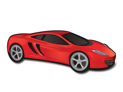 McLaren Mp4-12C car illustration illustrator mclaren realistic red vector