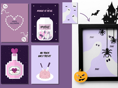 Happy Halloween. Witch's shop. boo decorated design halloween halloween cards halloween posters happy halloween illustration love potion magic pumpkin vector witch