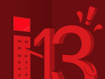 Poor 13 Can't Find Its Floor 13 challenge elevator floor numbers red thirteen