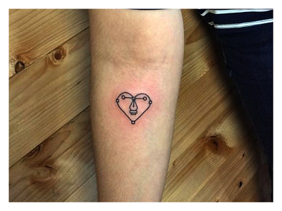 Birthday Tattoo! heart vector line pen tool tattoo