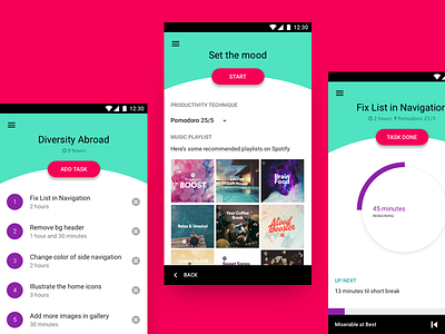 Productivity App Material Design