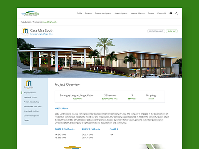 Cebu Landmasters Property View building estate home land real redesign ui ux web website