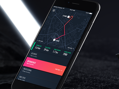 Running App #exploration athlete mobile app run running sports ui ux