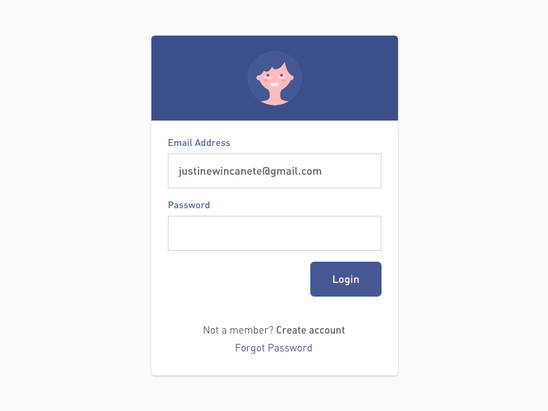 Ui #3 Login form by Justine Win on Dribbble